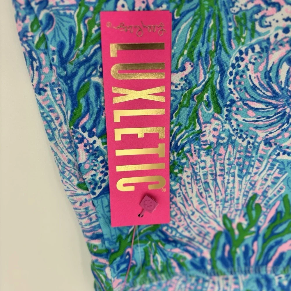 Lilly‎ Pulitzer Zadora High Rise Skort Women's M Las Olas Aqua UPF 50 NWT Blue - Picture 7 of 12